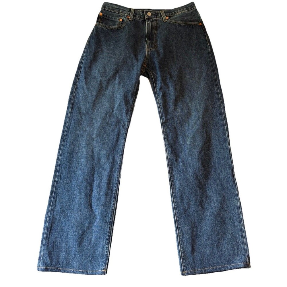 Levis Premium 555 Jeans Mens 32x32 Blue Medium Wash Straight Leg